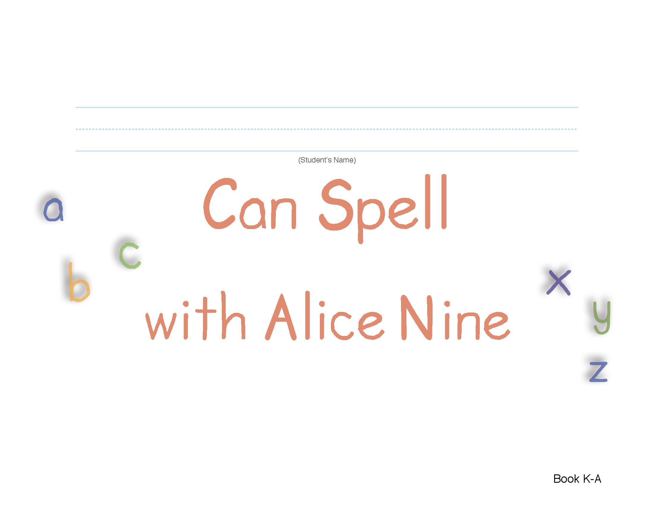 "Can Spell" Student Notebook, Kindergarten - Click Image to Close