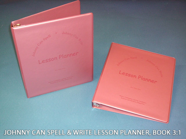 JOHNNY CAN SPELL & WRITE LESSON PLANNER, BOOK 3:1 - Click Image to Close