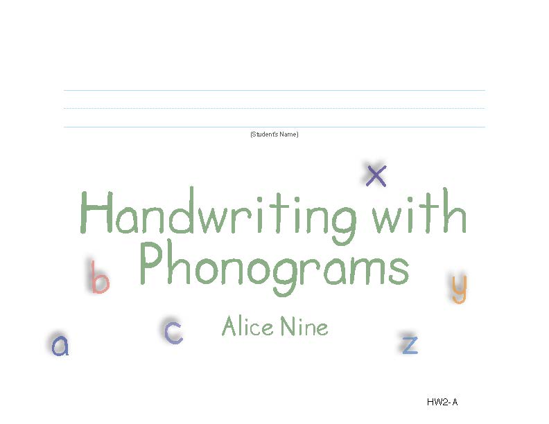 Handwriting w/ Phonograms Student Notebook, G.2 Classroom Set