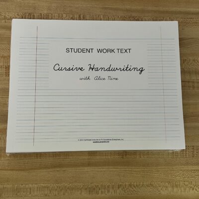 Cursive Handwriting Student Work Text
