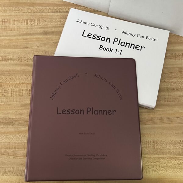 Johnny Can Spell & Write Lesson Planner, Book 1:1